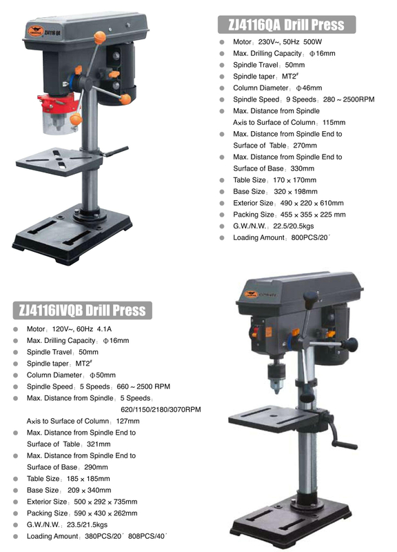 ZJ SERIES DRILL PRESS ZJ4116QA-ZJ4116Q