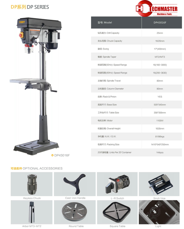 DP SERIES DRILL PRESS DP43016F