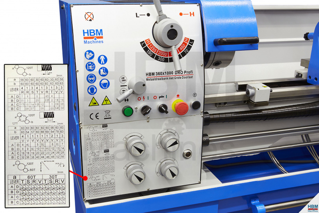 52MM SPINDLE HOLE D360 X1000 Profi 