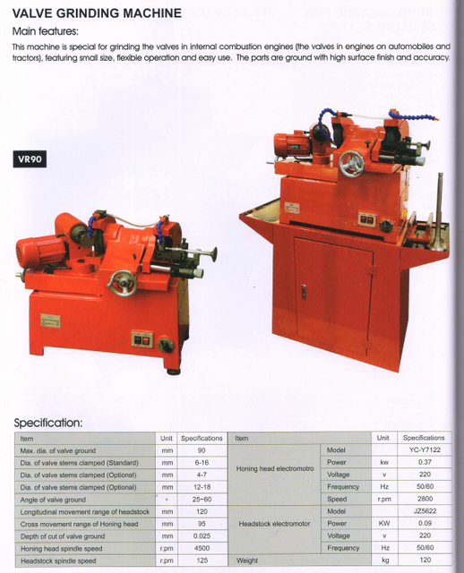 VALVE GRINDING MACHINE VR90