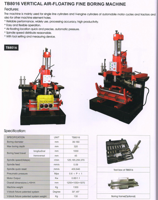 TB8016 VERTICAL AIR-FLOATING FINE BORING MACHINE 