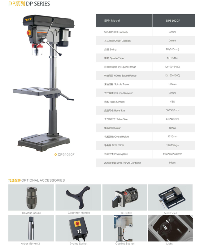 DP SERIES DRILL PRESS DP51020F