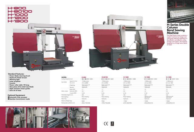 METAL BAND SAWING MACHINE H-800/H-80100/H-1000/H-1200/H-1300