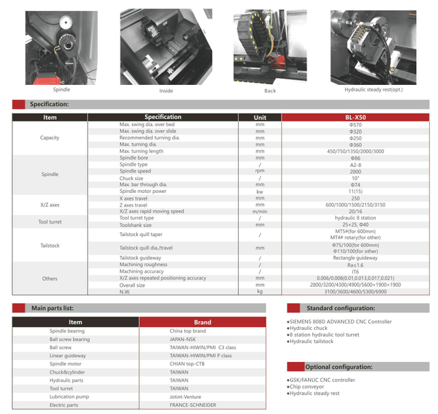 .BL-X50 Slant Bed CNC Lathe