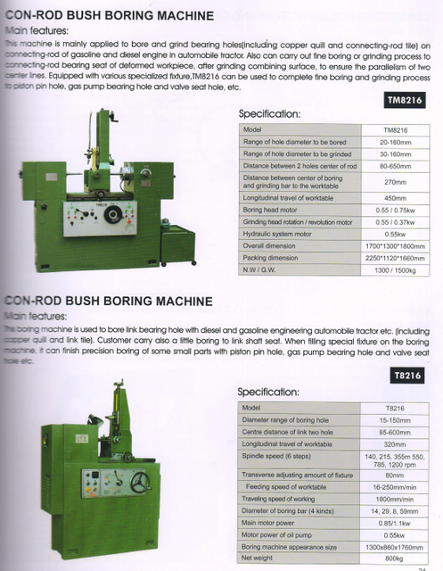 CON-ROD BUSHING BORING -MACHINE TM8216