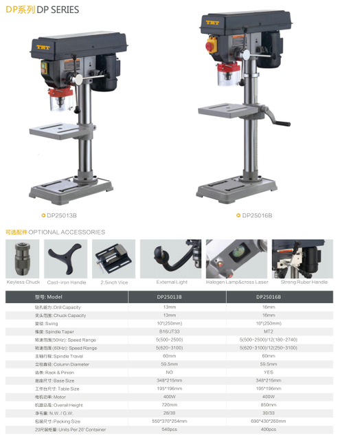 DP SERIES DRILL PRESS DP25013B-DP20016B