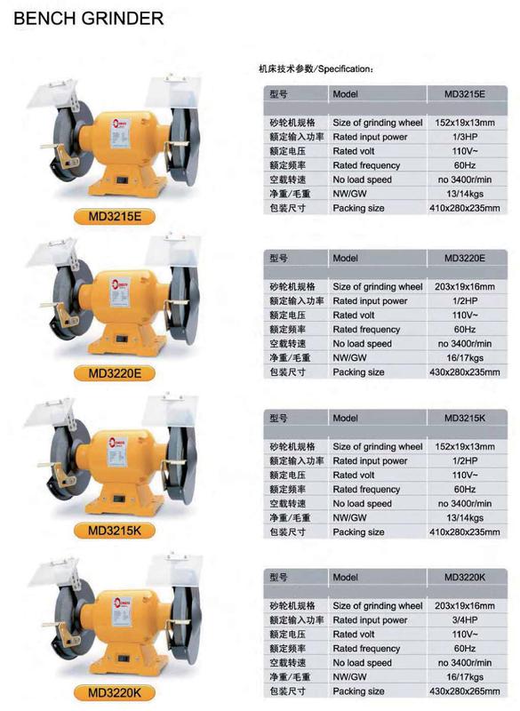 BENCH GRINDER MD SERIES 