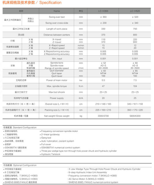 CNC LATHE LC-360/520