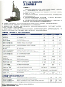BY50100Z-BY50125Z HEAVY DUTY SLOTTING MACHINE 