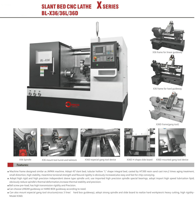 BL-X36 36L 36D Slant Bed CNC Lathe