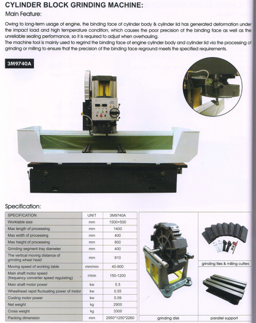 CYLINDER BLOCK GRINDING MACHINE 3M9740A
