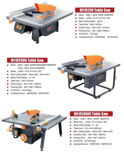 TABLE SAW MJ10200-MJ10200 II