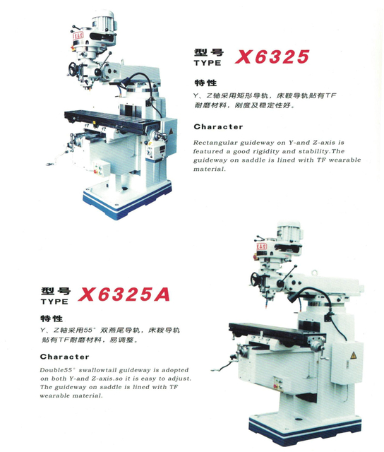 TURRET MILLING MACHINE SERIES X6323-X6325-X6330-X6333
