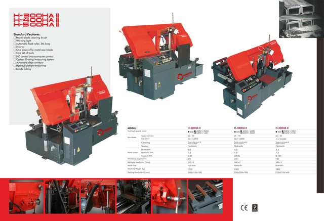 METAL BAND SAW MACHINE S-300HAII /H-400HAII/H-500HAII