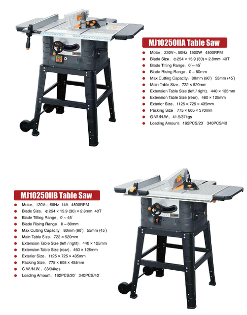 TABLE SAW MJ10250IIA -MJ10250IIB
