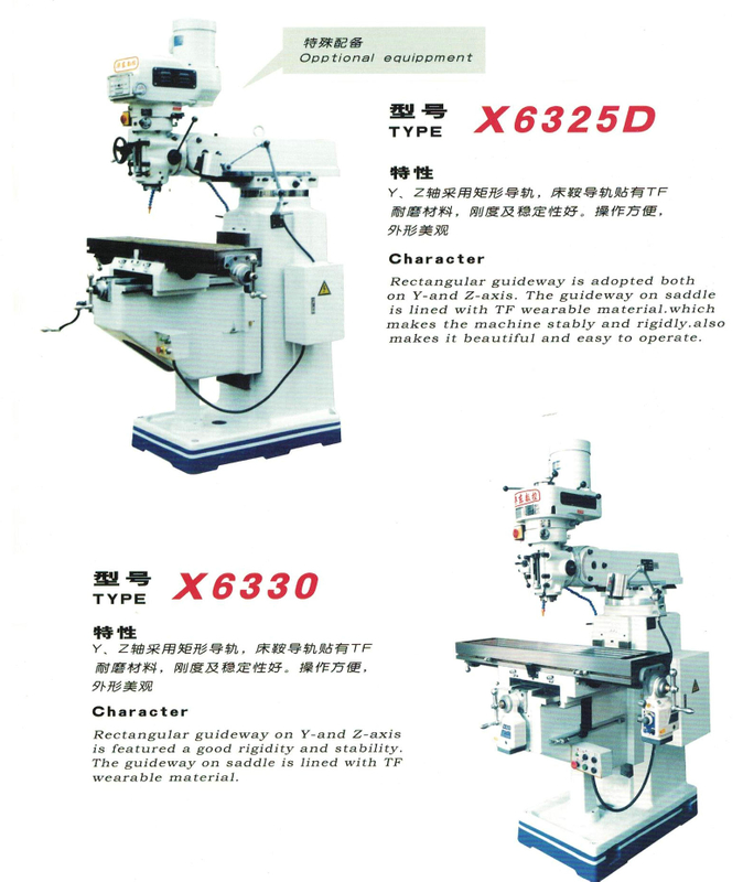 TURRET MILLING MACHINE SERIES X6323-X6325-X6330-X6333