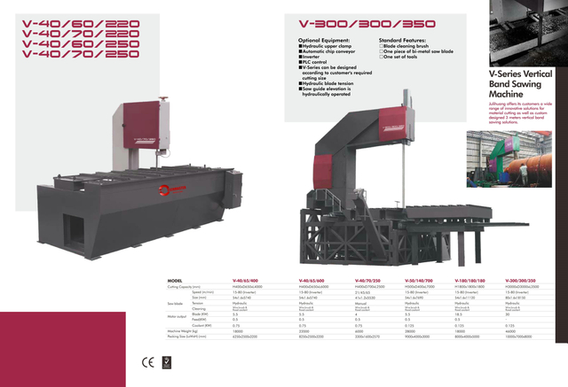 METAL BAND SAWING MACHINE V40/V50/V180/V300 SERIES 