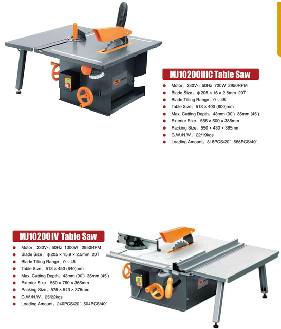 TABLE SAW MJ10200 III-MJ10200