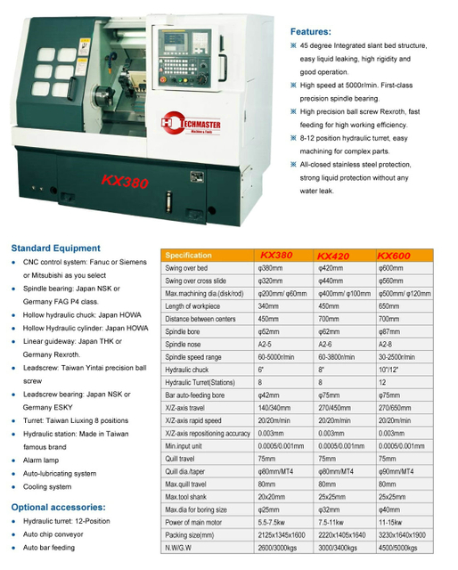  Horizontal Slant Bed CNC Lathe KX series
