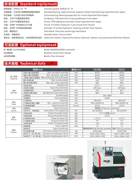CK40E-CK42 PRECISION CNC LATHE 