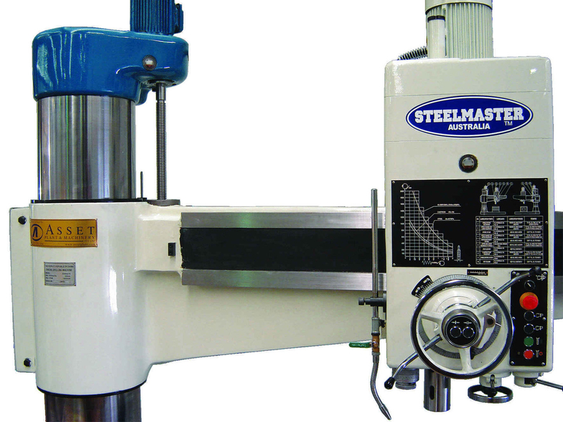 RD2063. Radial Arm Drill Steelmaster. 2000mm Arm, 63mm Drilling Capacity, 5 M.T. Spindle,