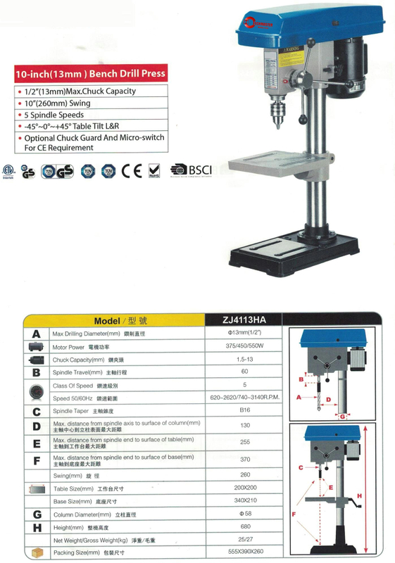 DRILL PRESS ZJ4113HA