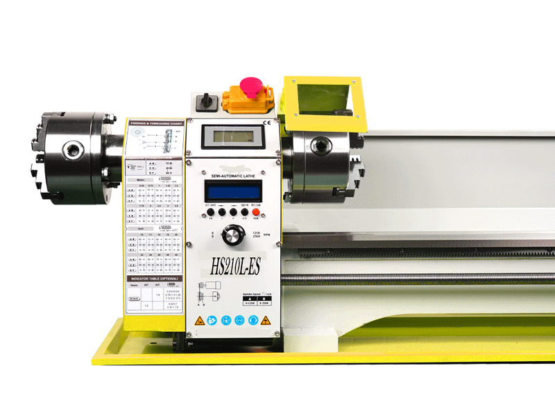 HS210L-ES 1000MM Auto Left&Right Threading Making Mini CNC Metal Lathe Machine with Two Chuck Head