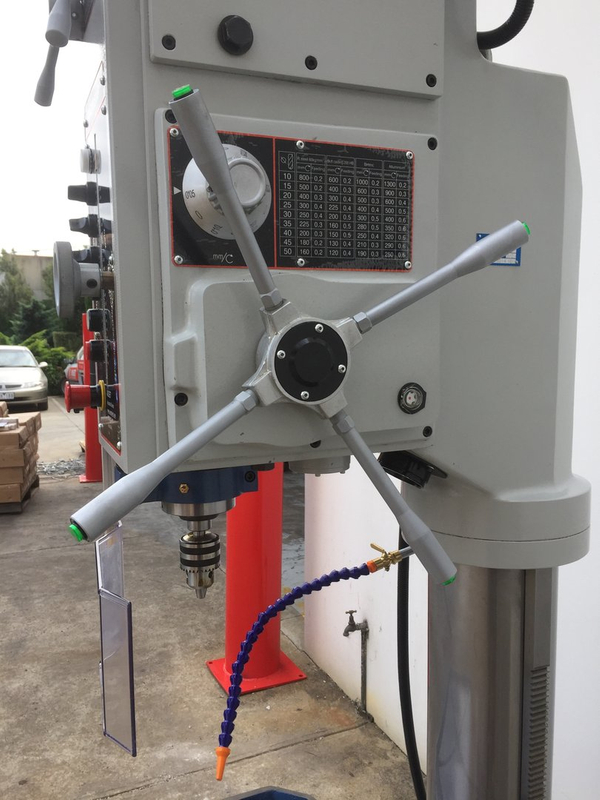 GPD50AR. 415Volt, 50mm Capacity Geared Head Drill with Power Feed, Power Table Up & Down, Coolant