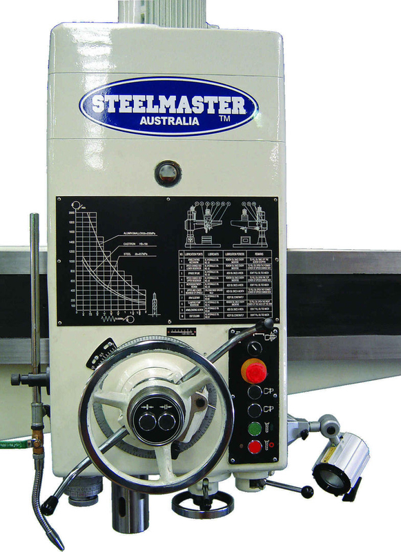 RD2063. Radial Arm Drill Steelmaster. 2000mm Arm, 63mm Drilling Capacity, 5 M.T. Spindle,
