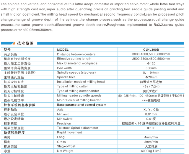 CJKL 300B SCREW LATHE 