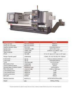 CNC LATHE CK6180 x11500/2000 /3000 (105mm spindle or 130mm spinlde )