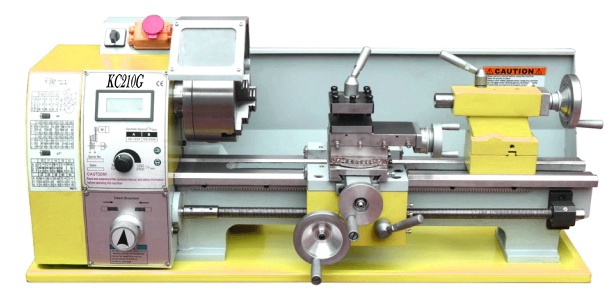  KC210G 8X16 Lathe with reverse threading gearbox,High Quality 750W Brushless Motor with Postive & Reverse Auto Feed Function Mini Metal Lathe Machine