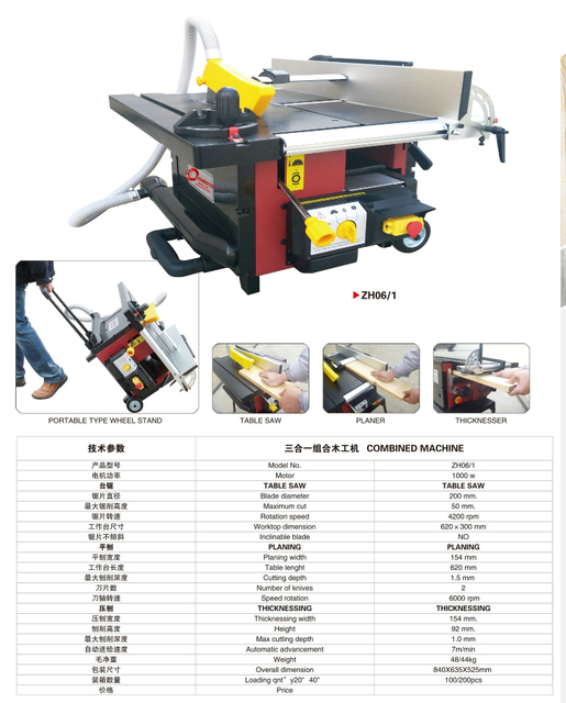 WOOD WORKING COMBINED MACHINE ZH06/1