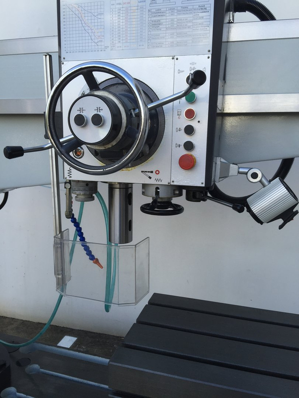 Radial Arm Drill Steelmaster. 1600mm Arm, 50mm Drilling Capacity, 5 M.T. Spindle,