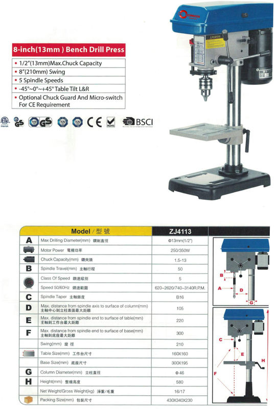 DRILL PRESS ZJ4113