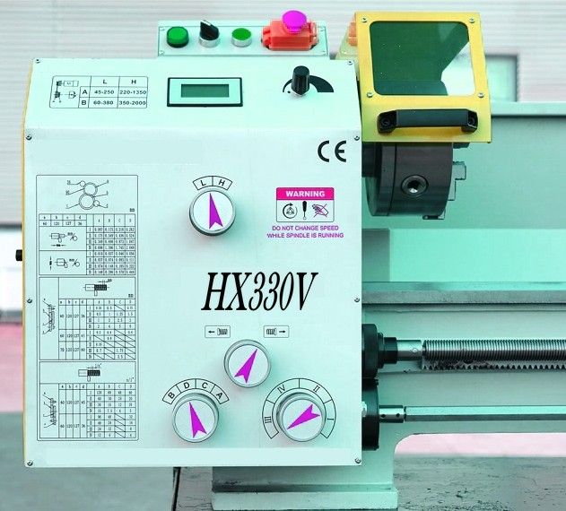 HX330V (330X750MM) VARIO 1500W Motor with 160mm Chuck 750*330mm DIY Metal Lathe Machine