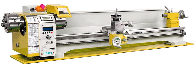 HS210L-ES 1000MM Auto Left&Right Threading Making Mini CNC Metal Lathe Machine with Two Chuck Head