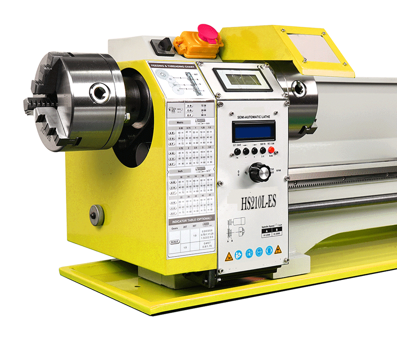 HS210L-ES 1000MM Auto Left&Right Threading Making Mini CNC Metal Lathe Machine with Two Chuck Head