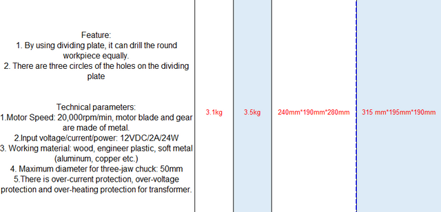 DRILLING MACHINE WITH DIVIDND TABLE 10002