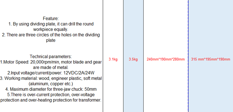 DRILLING MACHINE WITH DIVIDND TABLE 10002