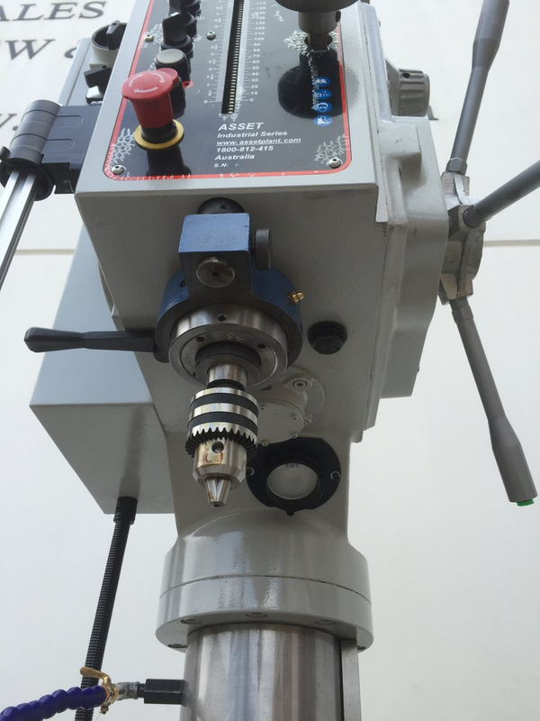 GPD50AR. 415Volt, 50mm Capacity Geared Head Drill with Power Feed, Power Table Up & Down, Coolant