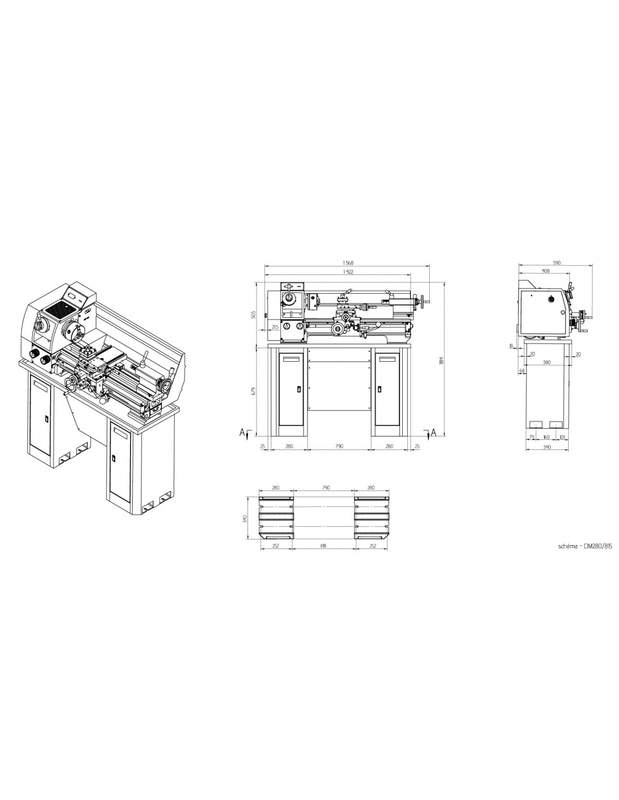 BENCH LATHE CQ6128 X815