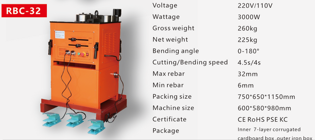 PORTABLE REBAR BENDER RBC-32