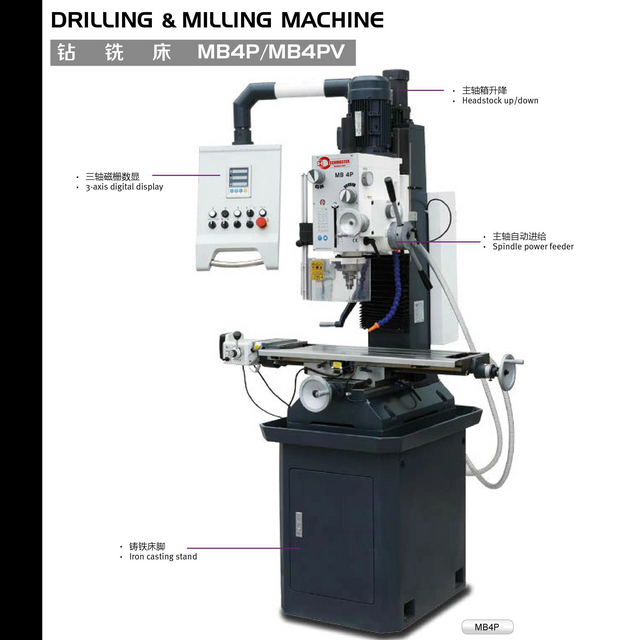 DRILLING & MILLING MACHINE MB4P/MB4PV
