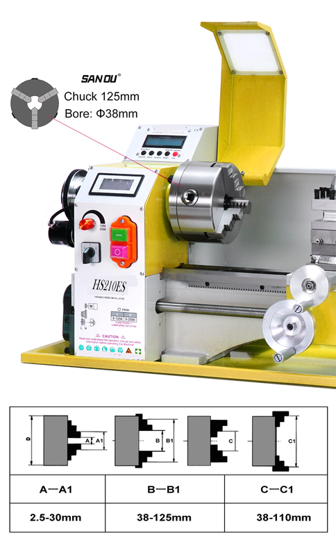 HC210ESX800 Auto Left&Right Threading Making Mini CNC Metal Lathe Machine