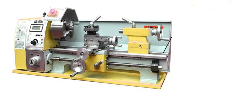  KC210G 8X16 Lathe with reverse threading gearbox,High Quality 750W Brushless Motor with Postive & Reverse Auto Feed Function Mini Metal Lathe Machine