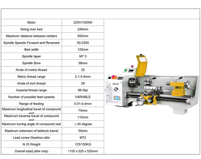 HC240E Semi-CNC Lathe Machine