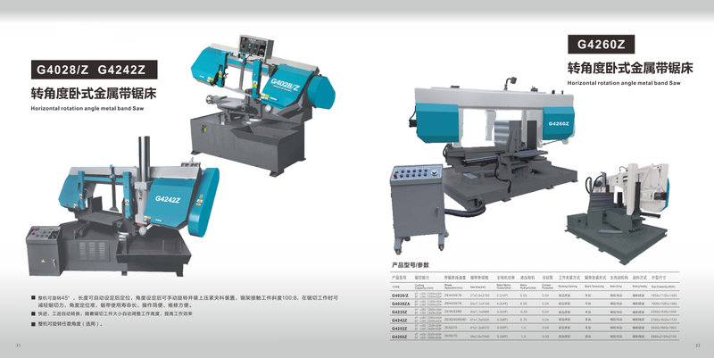 NC -HORIZONTAL METAL SAWING MACHINE SERIES G4028/Z ;G4240Z