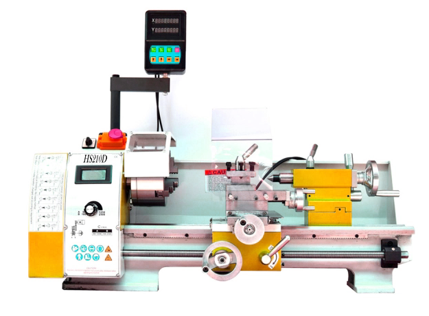 HS210D/400 850W Brushless Motor All Steel Gear Metal Lathe/38mm Spindle Bore Hole with digital readout metal lathe