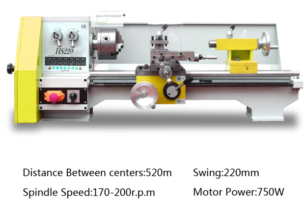 HS220 LATHE MACHINE FOR METAL